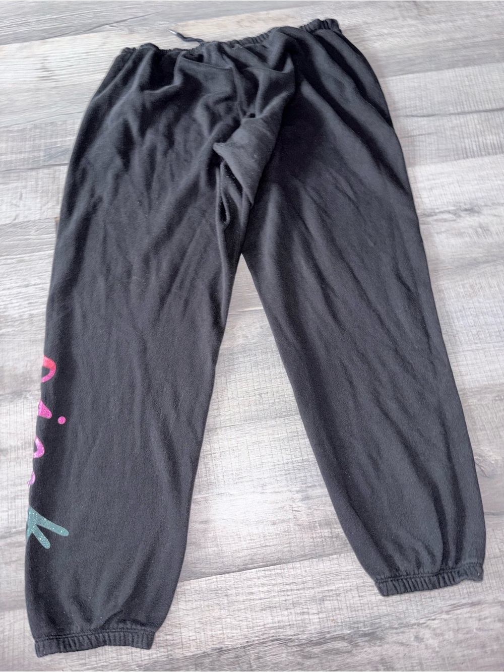 VS PINK RAINBOW BLING OUTFIT SET L pants XL ZIP UP HOODIE and joggers - Picture 3 of 11